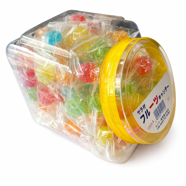 業務用 P缶 ザラ付き フルーツキャンディー100個