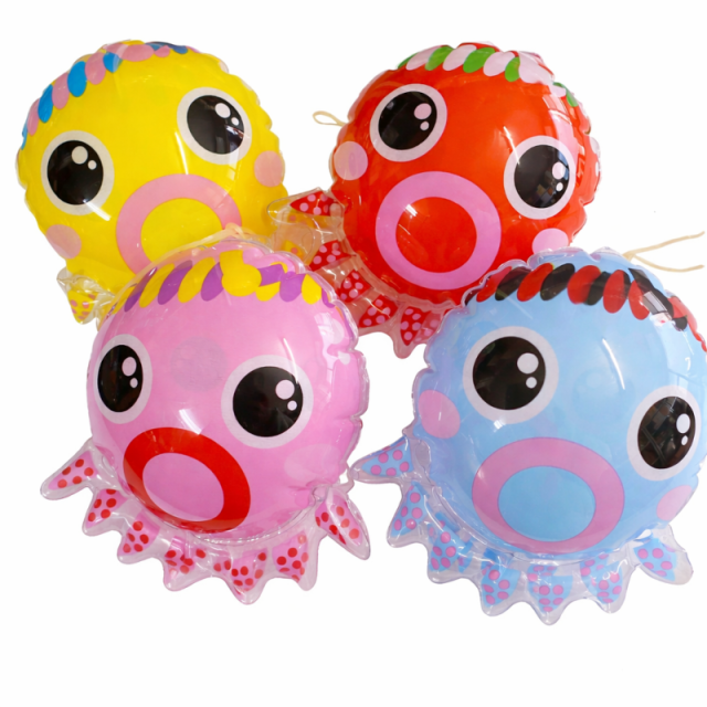 たこさん・金魚さんのパンチヨーヨー  かわいいパンチヨーヨー2匹組♪ ぷにぷにの触感で手にフィット