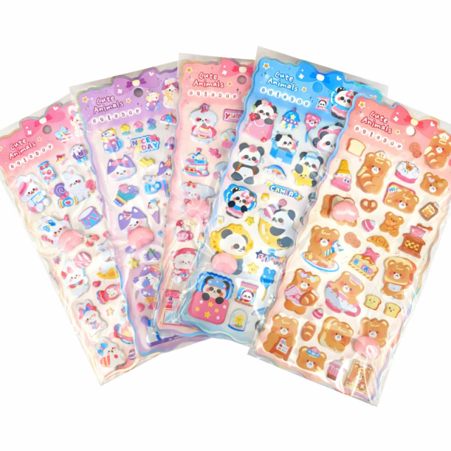 かわいいアニマルシールコレクション 人気のアニマルシールが楽しく集められます