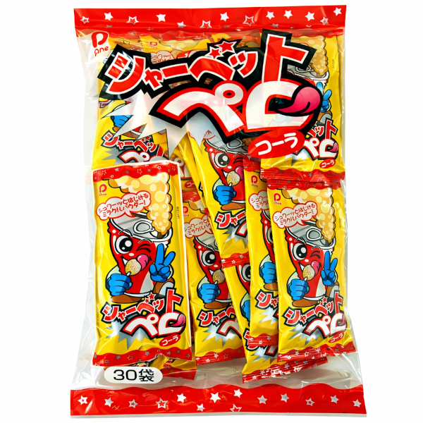 シャーベットペロ コーラ味　コーラ味が爽やかで美味しい！粉をつけてペロペロ楽しむ食