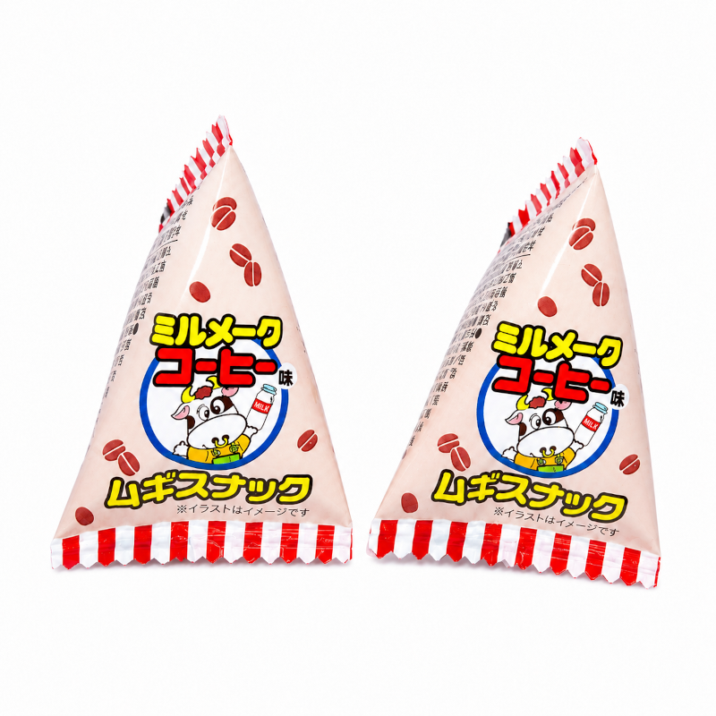 ミルメーク コーヒー味　コーヒー風味のやさしい甘さと香ばしいムギスナックの組み合わせ