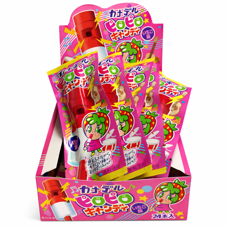 カナデル ピロピロキャンディ いちご味 まるで楽器のように遊べる楽しいお菓子です