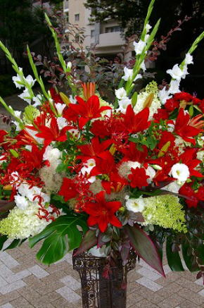 【66】　スタンド花　1段