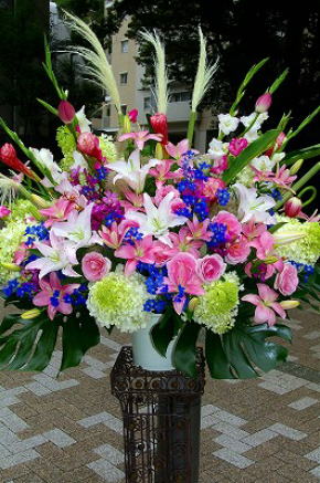 【67】　スタンド花　1段