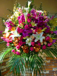 【71】　スタンド花　1段