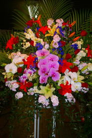 【77】　スタンド花　1段