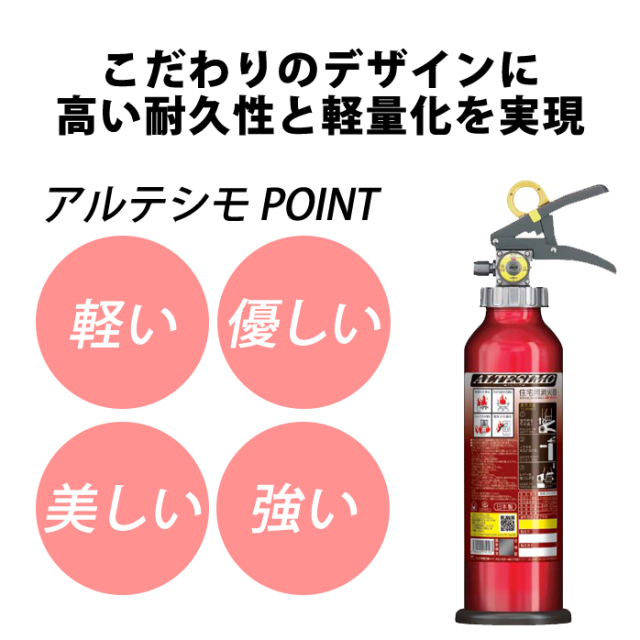 2033年まで使用可！4本セット！軽量アルミ製 消火器 モリタ