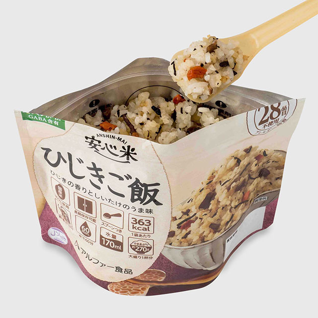 安心米　ひじきご飯　盛り付け例