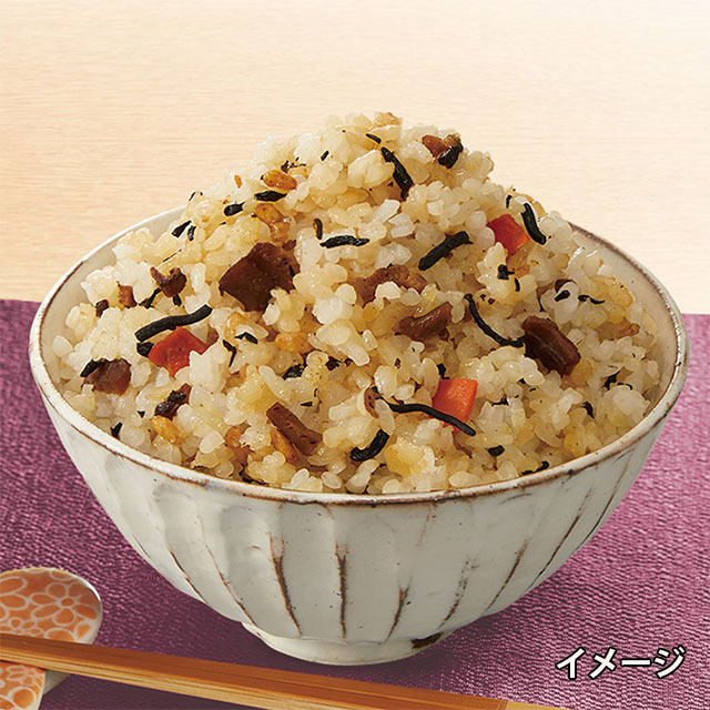 安心米　ひじきご飯　盛り付け例