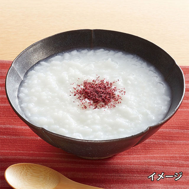 安心米　梅がゆ　盛り付け例