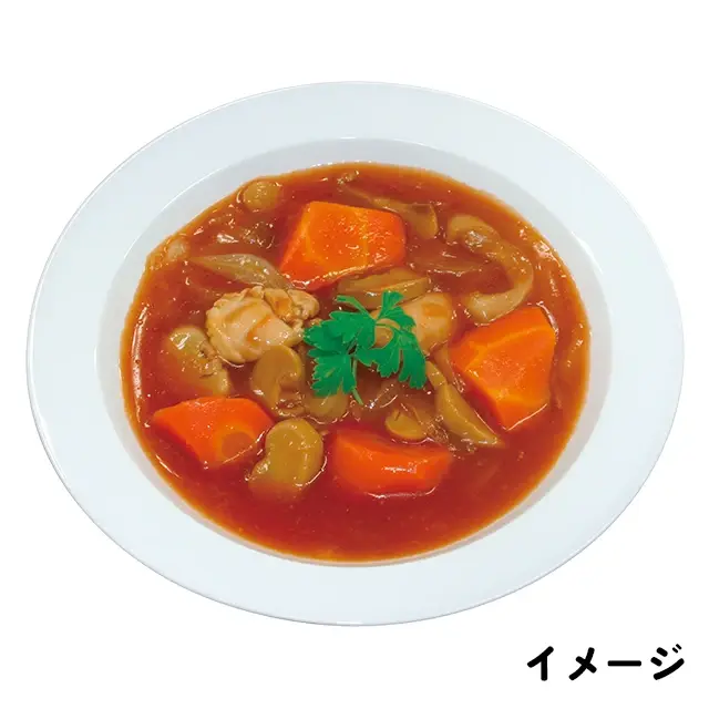 美味しい防災食　カロリーコントロール　鶏と野菜のトマト煮