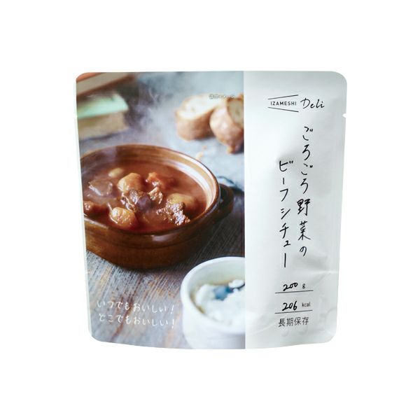 IZAMESHI deli ごろごろ野菜のビーフシチュー 18袋入3年長期保存 化学調味料不使用 出汁や調味料で味付け おしゃれなパッケージ 調理不要 IZAMESHI deli ごろごろ野菜のビーフシチュー 18袋入3年長期保存 化学調味料不使用 出汁や調味料で味付け おしゃれなパッケージ 調理不要