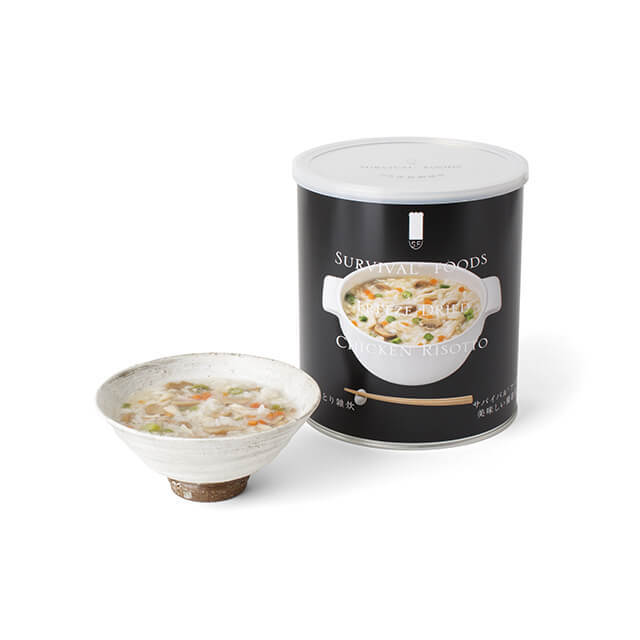 サバイバルフーズ 洋風とり雑炊 盛り付け例