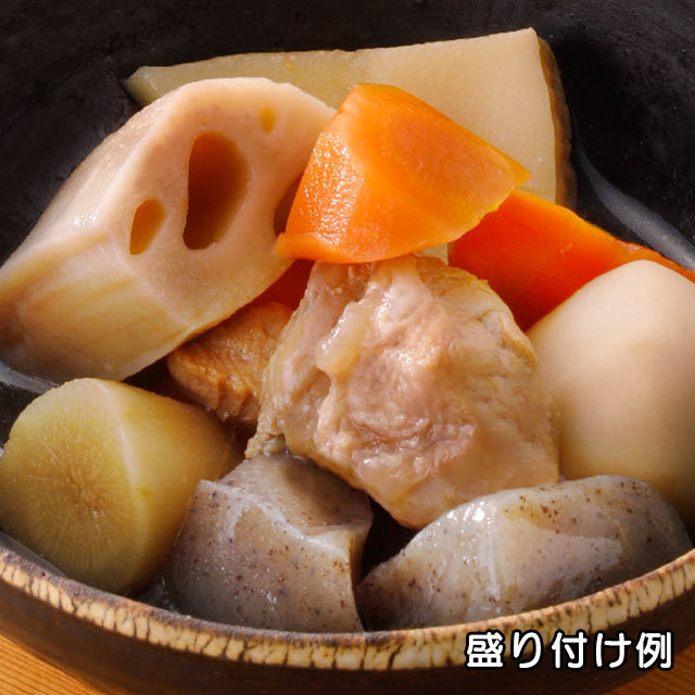ロングライフフーズ　筑前煮　盛り付け例
