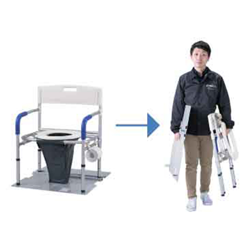 災害用マンホールトイレ 洋式ワイドタイプ・大型 VE100W】災害用