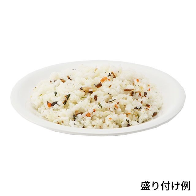 尾西のアルファ米　きのこごはん　盛り付けイメージ