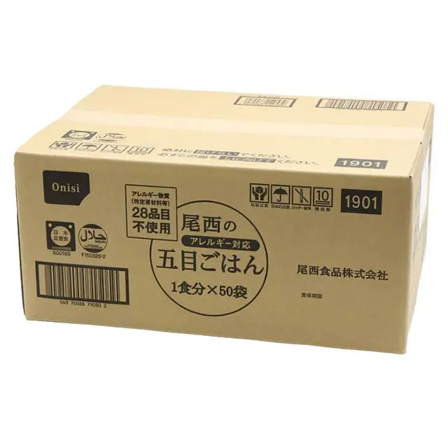 尾西のアルファ米　アレルギー対応五目ごはん　箱