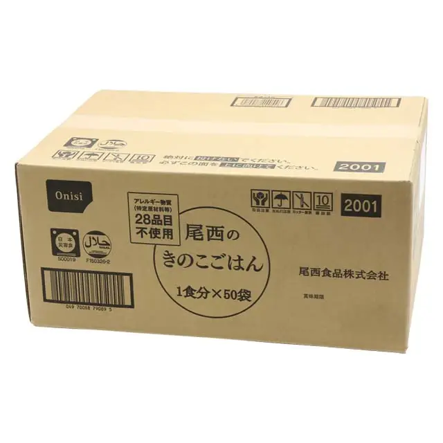 尾西のアルファ米　きのこごはん　箱