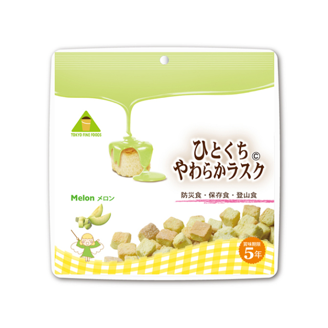 ひとくちやわらかラスク メロン 70g 32袋入り】5年保存 年齢問わず