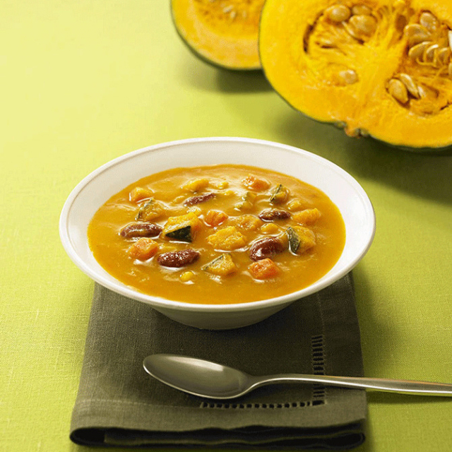 野菜たっぷりスープ　かぼちゃ