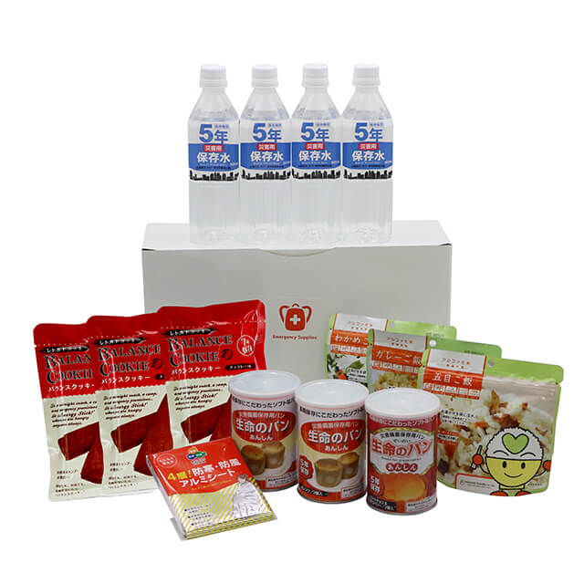 【非常食セット1人3日分-スタンダードS アルミシート付き】【5年保存】1人3日分の非常食セット 防寒対策のアルミシート付き 個人で備える