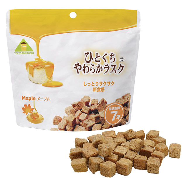 ひとくちやわらかラスク　メープル　パッケージ
