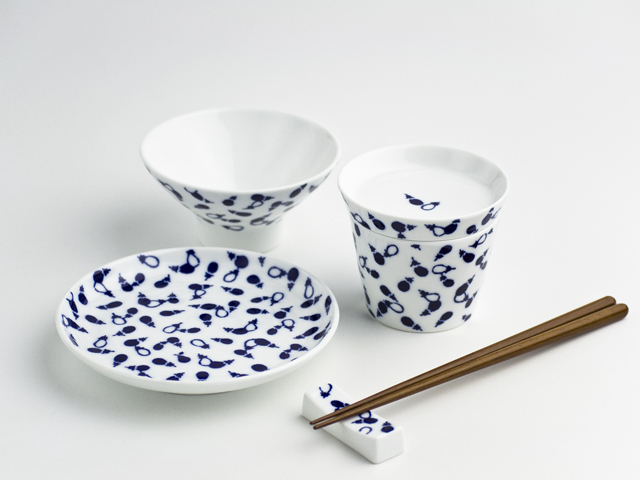 そば猪口 小紋あそびシリーズ【茄子】 【NIKKO/ニッコー陶器】蕎麦猪口