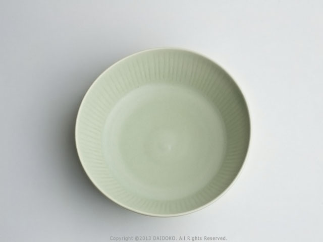 taro-cobo】 竹之内太郎 gree（グリーン）シリーズ 平鉢φ18cm 益子焼