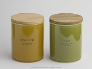 LOLO(ロロ)の陶器製コーヒー＆ティーキャニスター（木製蓋）