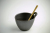 LOLO　ロロ　かきまぜ鉢　納豆鉢　鉄黒　陶器　かきまぜへら付