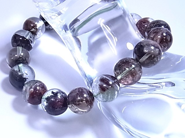 天然石　ガーデンクォーツ　インカローズ　ルチルクォーツ ルチルブレスレット インカローズブレスレット 水晶クラスター レア