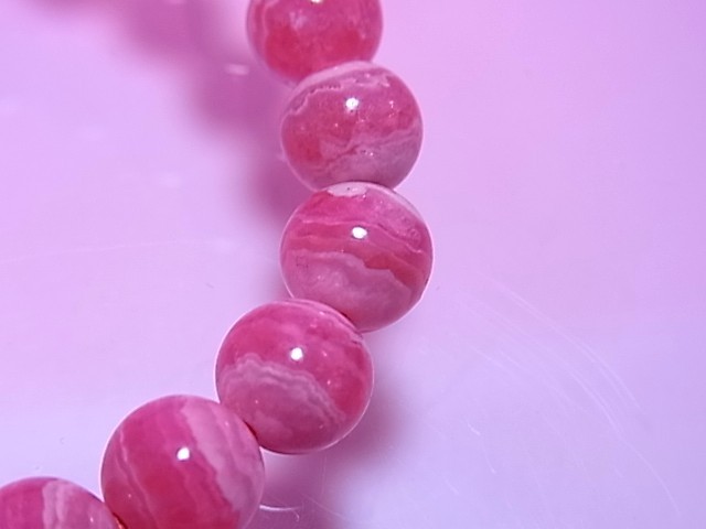 ルチル インカローズブレスレット 水晶クラスター レア天然石と