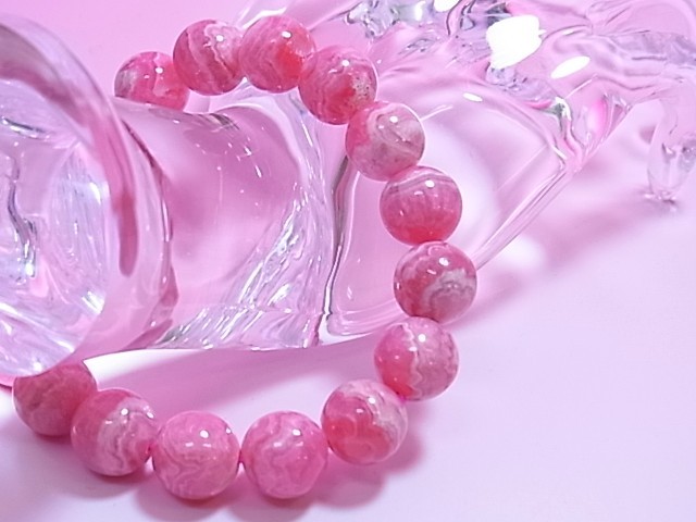 ルチル インカローズブレスレット 水晶クラスター レア天然石と