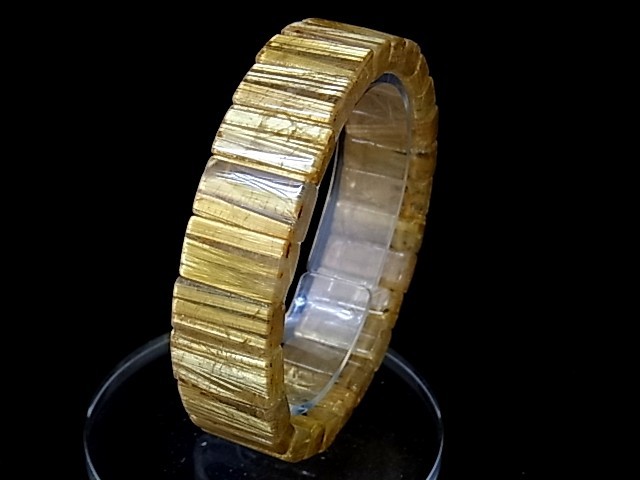 ルチルクォーツ インカローズブレスレット 水晶クラスター レア