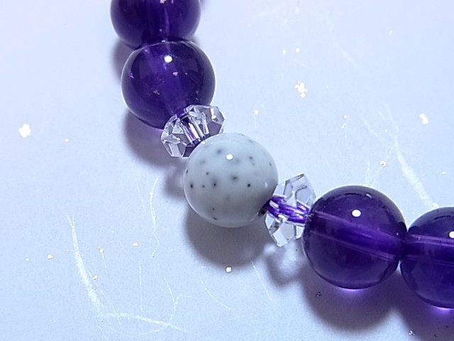 ルチル インカローズブレスレット 水晶クラスター レア天然石と