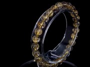 ゴールデンタイチンルチル バングル ブレスレット 天然石 パワーストーン タイチン・ゴールデンルチルバングル 天然石ブレスレット