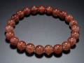 【美品・希少】レッドルチルクォーツブレスレット 8mm珠 4A+