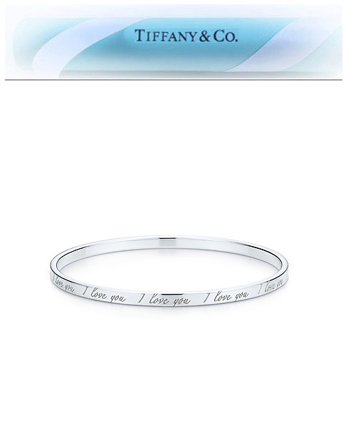 ティファニー　ILoveYou　バングル 送料無料】 TIFFANY & Co. ノーツI Love Youナローバングル