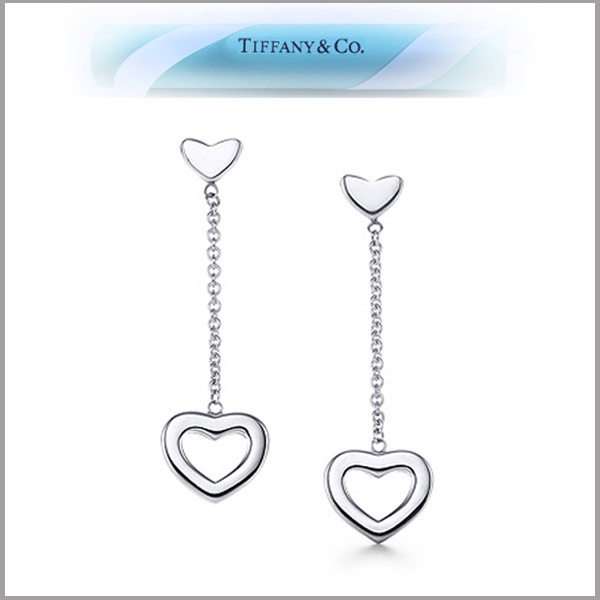 送料無料】 TIFFANY & Co. ハートリンクドロップ ピアス 