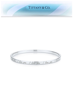 送料無料】 TIFFANY & Co. ノーツI Love Youナローバングル