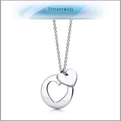 送料無料】 TIFFANY & Co. ステンシルハート ペンダント