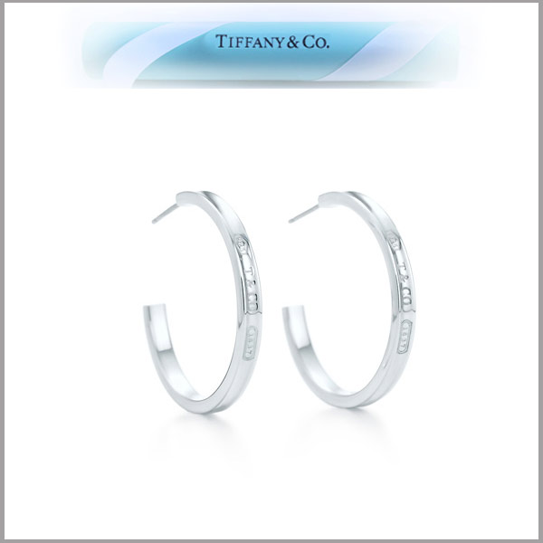 ティファニー　TIFFANY & Co. 1837 フープ・ピアス（M） 並行輸入品　【送料無料】