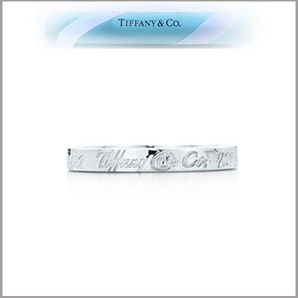 送料無料】 TIFFANY & Co. ノーツ ナロー バンド リング