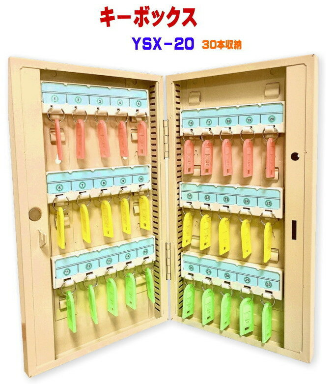 キーボックス　30個収納　壁掛け　鍵収納　鍵保管　鍵管理　鍵整理　YSX-20
