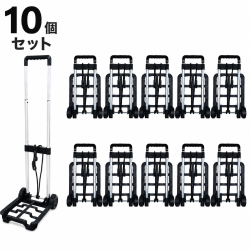 ミニキャリー ハンドキャリー PT-001 10個セット 耐荷重10kg キャリーカート 折りたたみ 軽量 頑丈 買い物 ショッピングカート コンテナ コンパクト 旅行 アウトドア 運搬 台車 返品不可 初期不良のみ対応
