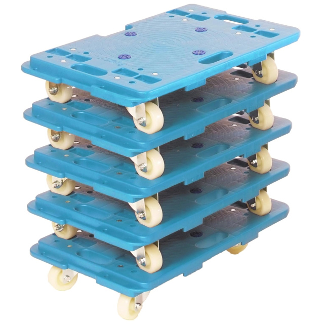 静音キャスター採用で、従来台車の「ガタゴト音」が解消！