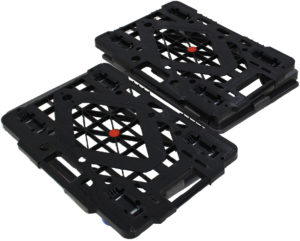 メッシュ平台車 WGN-80 キャスター付き 工具不要組立 スタッキング可能 連結平台車 ドーリー 軽量 省スペース 台車 カート 耐荷重80kg 倉庫 オフィス 引越し 収納 62×42cm