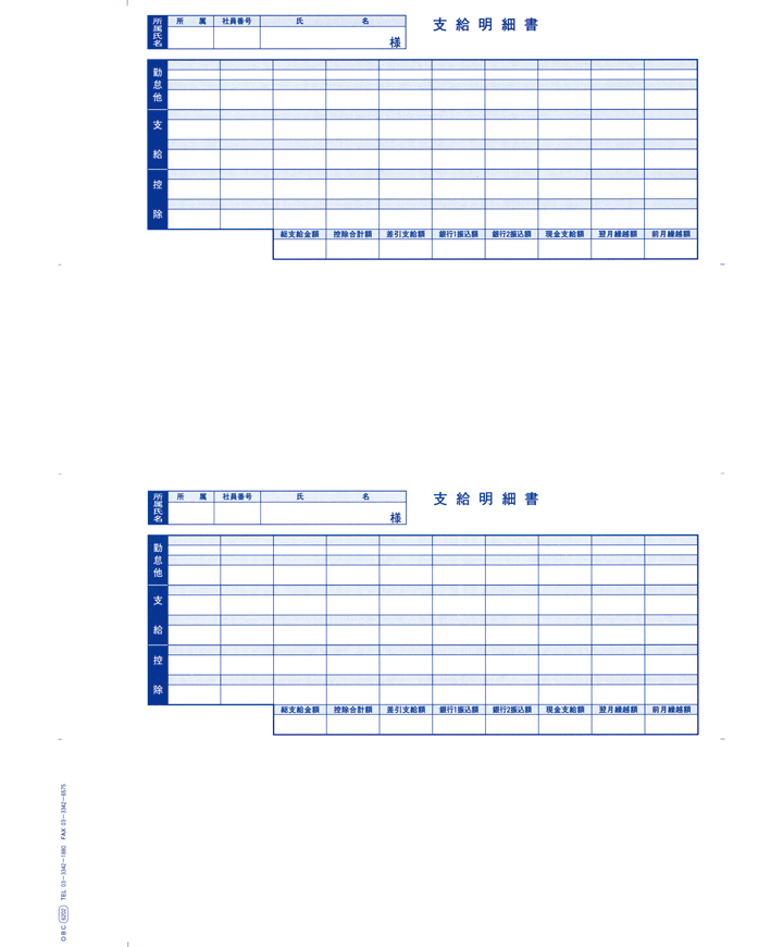 6202 封筒用支給明細書