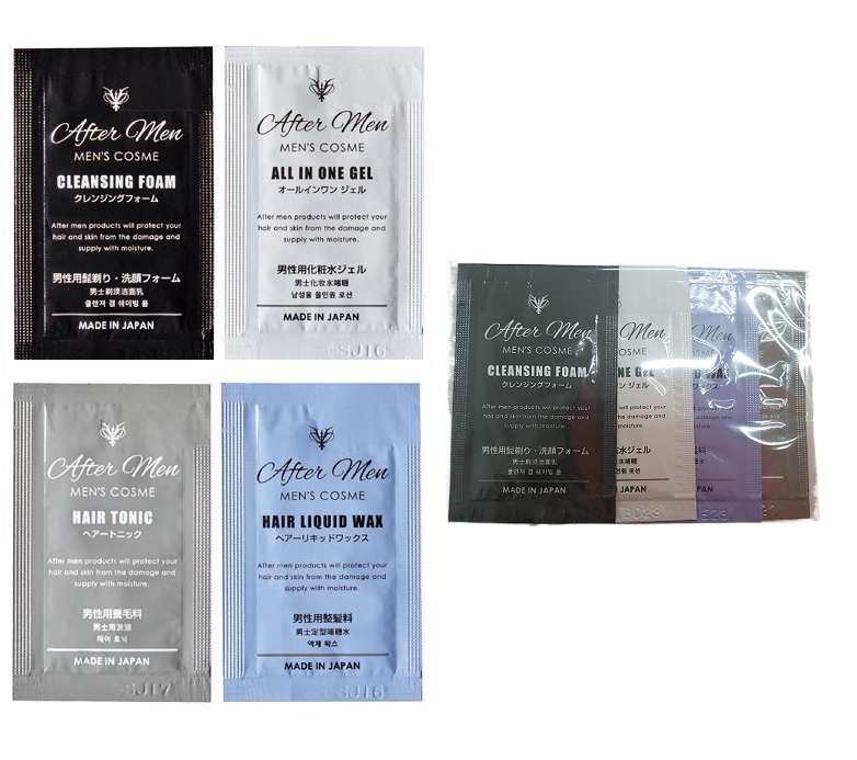 アフターメン　4点セット　OPP袋入　パウチ　　100セット