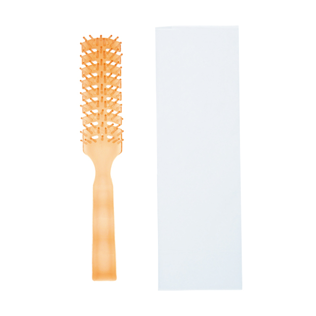 ヘアブラシ　オレンジ　マット袋入り　100本